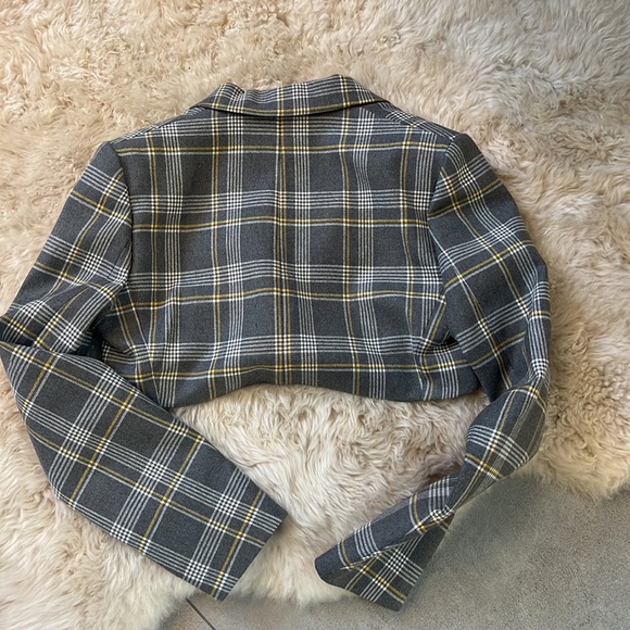 Elleme Checked Cropped Jacket - Picture 7 of 9